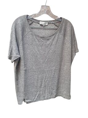 White + Warren Gray Short Sleeve Top - Misses Large